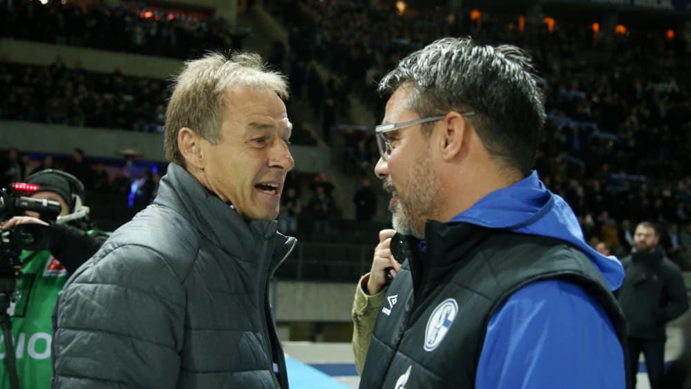 David Wagner (r.) mit Jürgen Klinsmann am Freitag in Berlin
