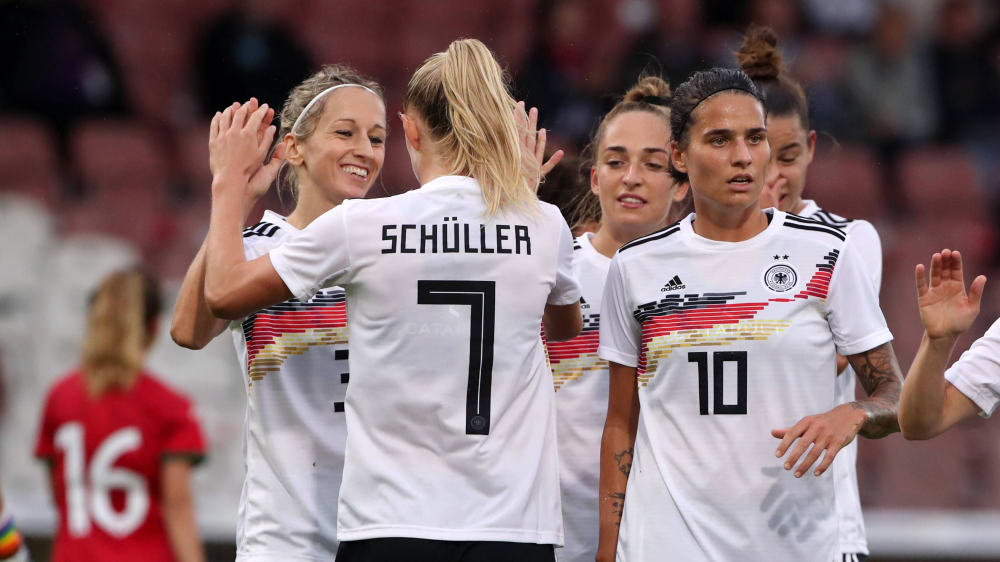 Klare Sache: Die DFB-Frauen um die Doppeltorschützin Lea Schüller hatten leichtes Spiel.
