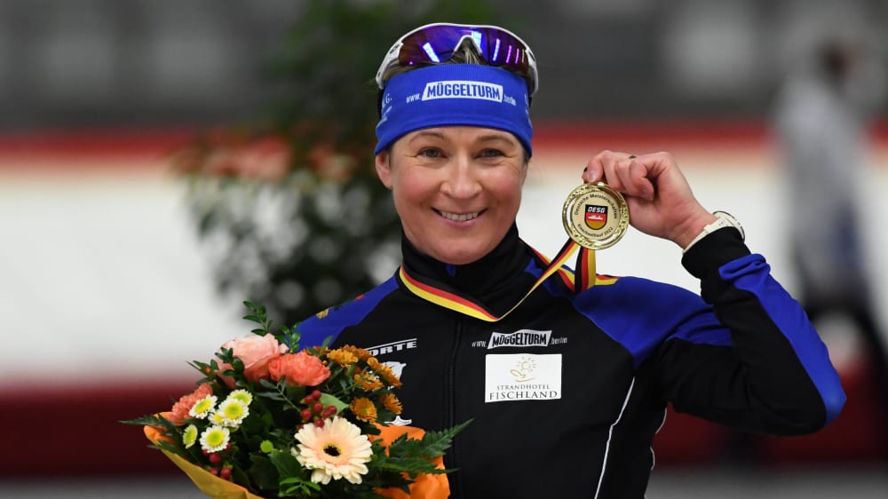 Mit 49 nach wie vor vorne dran im deutschen Eisschnelllauf: Claudia Pechstein.