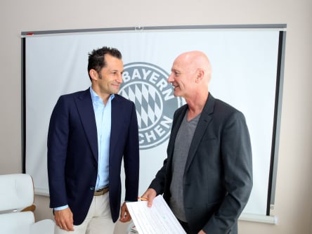 Hasan Salihamidzic und kicker-Chefreporter Karlheinz Wild.