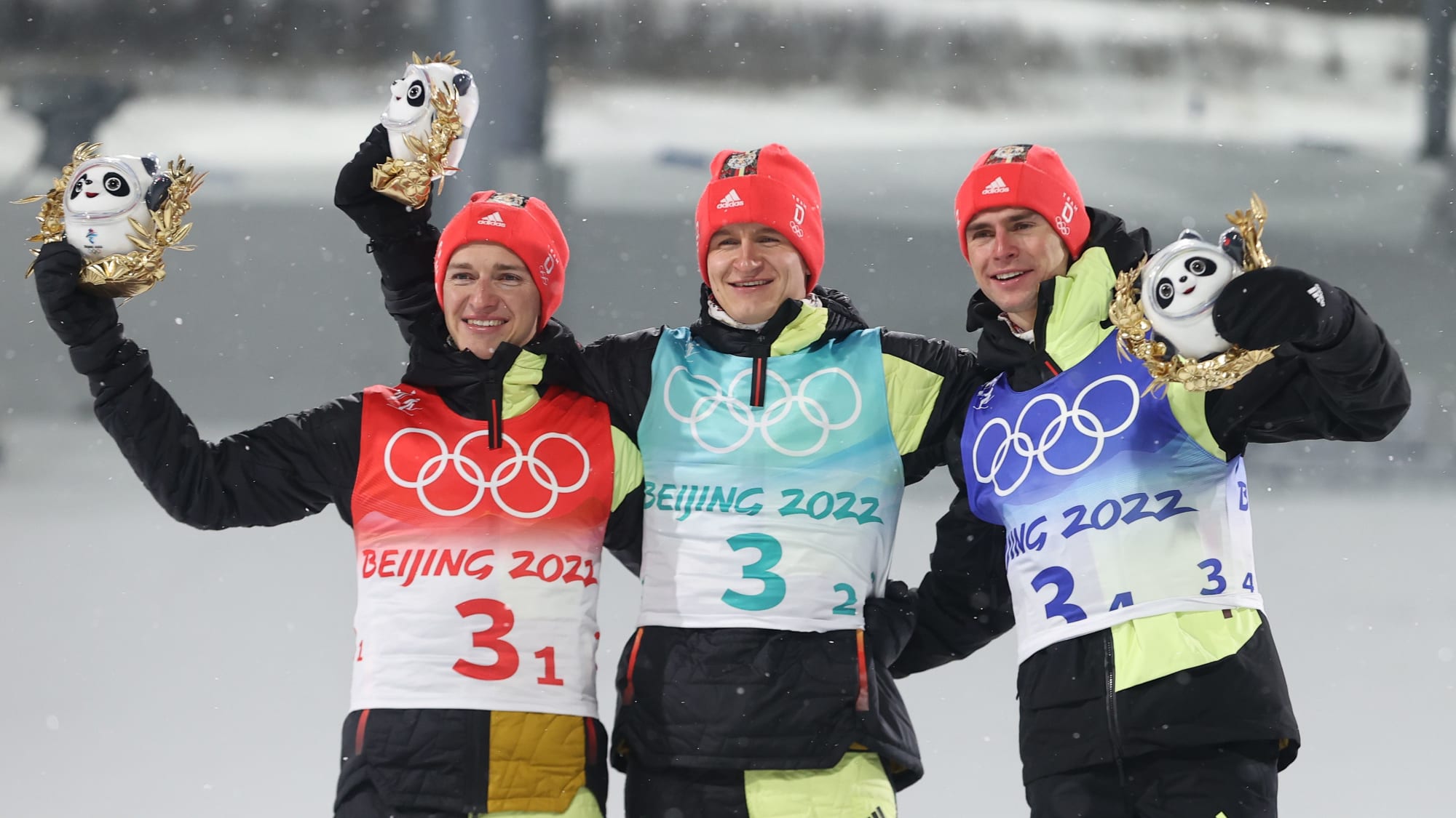 Manuel Faißt,&nbsp;Julian Schmid, Vinzenz Geiger (Eric Frenzel fehlt)