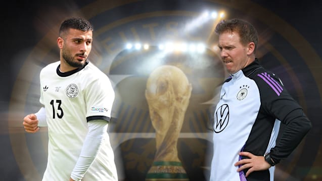 Bundestrainer Julian Nagelsmann will mit Deutschland bei der WM weit kommen - ist Deniz Undav (links im Bild) dann auch dabei?