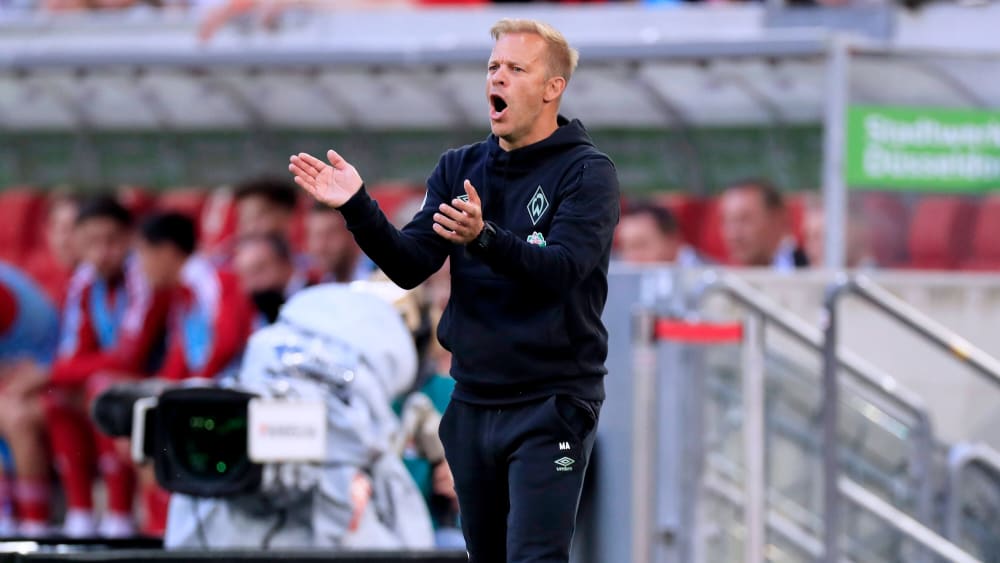 Muss gegen Osnabrück unter anderem auf Yuya Osako verzichten: Werder-Trainer Markus Anfang.&nbsp;