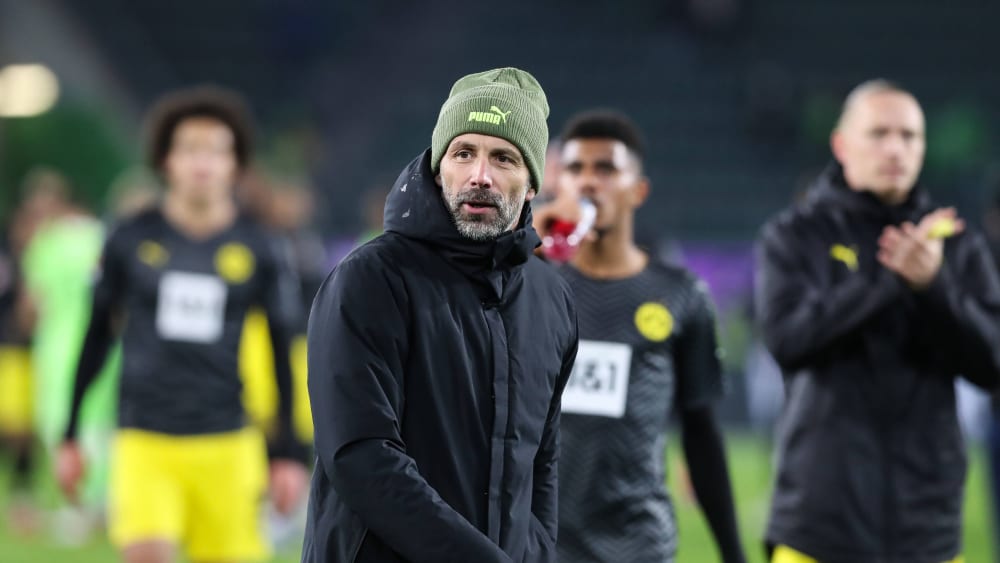 Durfte in Wolfsburg nach frühem Tiefschlag doch jubeln: BVB-Coach Marco Rose.