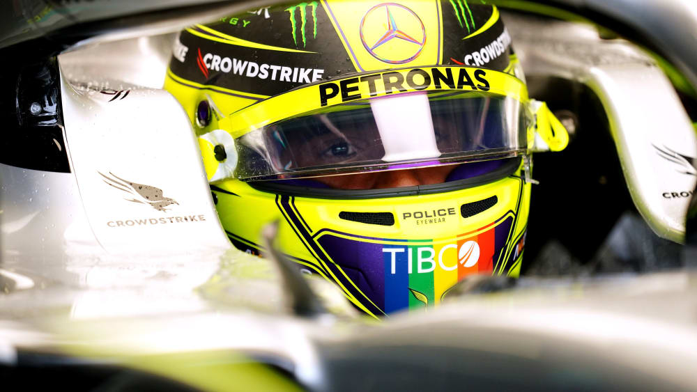 Hat er in seiner britischen Heimat Grund zur Freude? Mercedes-Pilot Lewis Hamilton.