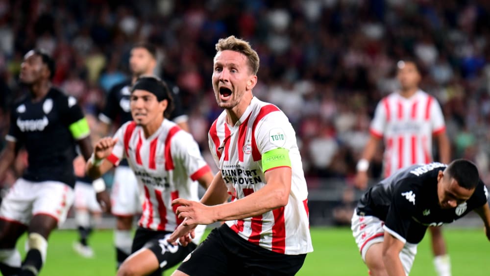Matchwinner: PSV-Kapitän Luuk de Jong bejubelt seinen entscheidenden Treffer in der Verlängerung gegen die AS Monaco.