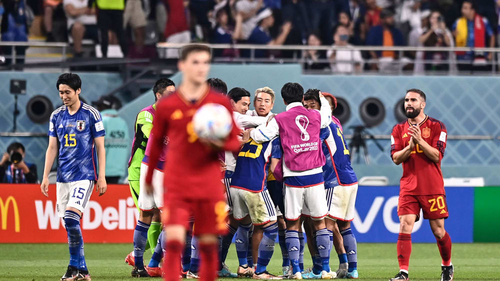 Doppelschlag nach der Pause: Japan drehte das Spiel gegen Spanien.