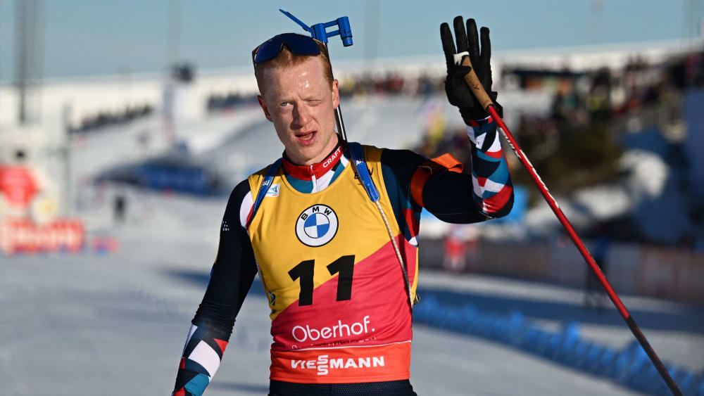 Für jeden erhobenen Finger eine Goldmedaille: Johannes Thingnes Bö.