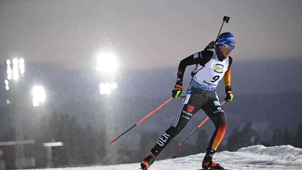 Erneut war es bitterkalt: Franziska Preuß beim Sprint am Freitag in Östersund.