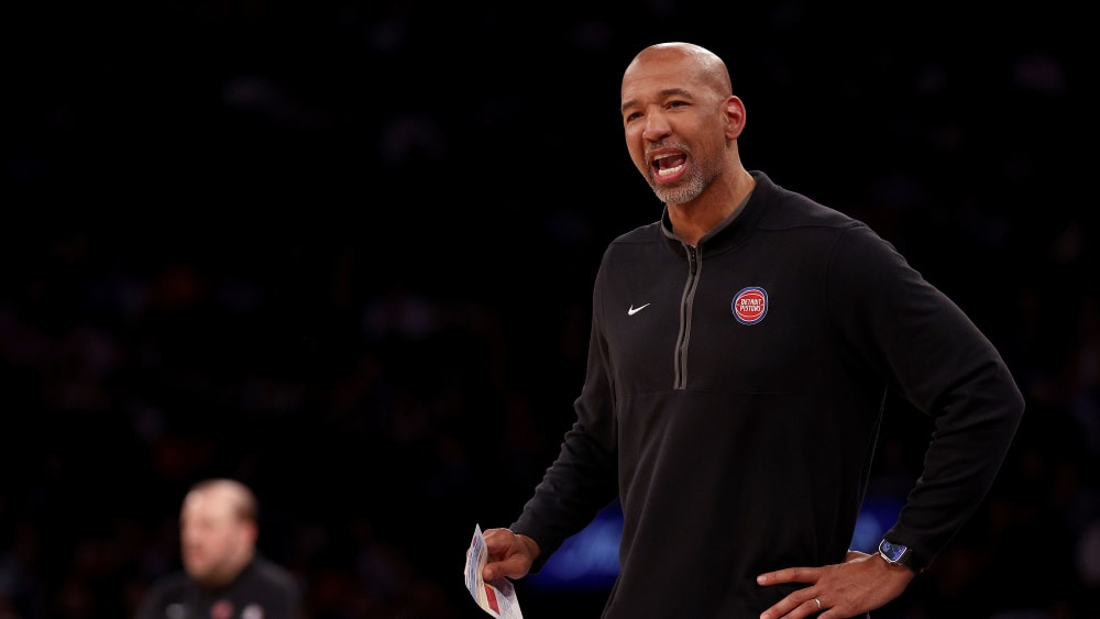Wieder Ärger mit den Referees: Pistons-Coach Monty Williams im Madison Square Garden.