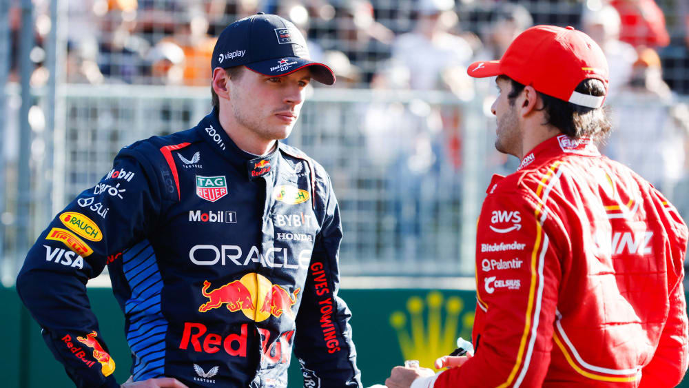 Starten aus der ersten reihe: Max Verstappen und Carlos Sainz.