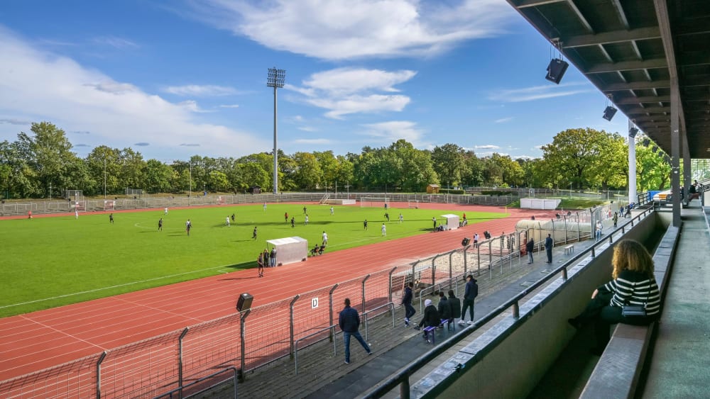 Das Mommsenstadion in Berlin-Charlottenburg. Wird es zur Heimspielstätte des Greifswalder FC?