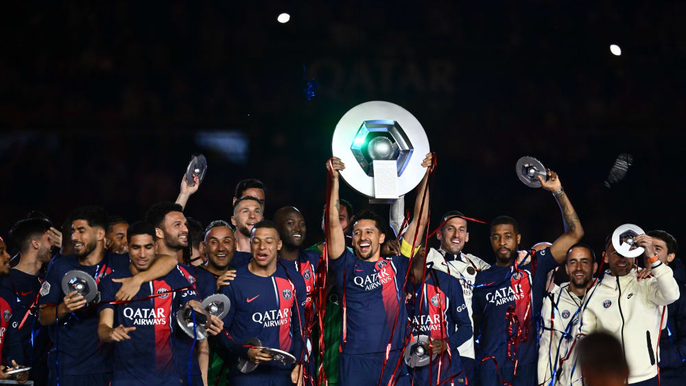 Feiern erst nach einem Finale? Paris St. Germain bejubelt den Gewinn der Meisterschaft 2024.