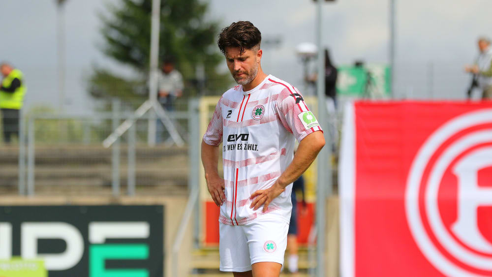 Moritz Stoppelkamp kurz nach dem Abpfiff in Düsseldorf.