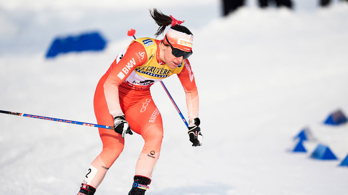Kaylin Riebli Fähndrich sprintet in Schweden auf das Podest, auch Riebli stand im ...