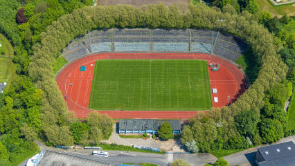 Das Hagener Ischelandstadion wurde nicht rechtzeitig fertig.
