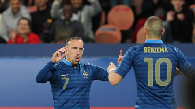  Zusammen im Trikot der Équipe Tricolore.