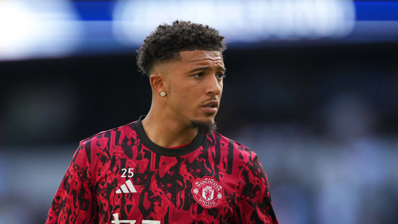 Jadon Sancho of Man Utd pre match during the Premier League match between Tottenham Hotspur and Manchester United, ManU at Tottenham Hotspur Stadium, White Hart Lane, England on 19 August 2023. Copyright: xAndyxRowlandx PMI-5718-0068