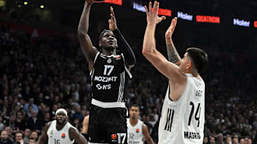 BASKETBALL, EUROLEAGUE, ARMANI, PARTIZAN ISAAC BONGA, basketball player of Partizan, during the Euroleague match against Real Madrid, at Belgrade Arena. Belgrade, 13.02.2026. foto: MN Press BASKETBALL, EUROLEAGUE, PARTIZAN, REAL MADRID Belgrade Belgrade Arena Serbia Copyright: xMarkoxMetlasx xMNxPressx