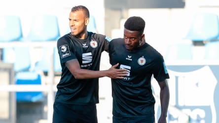 Torschützen unter sich: Steffen Nkansah und Merveille Biankadi.