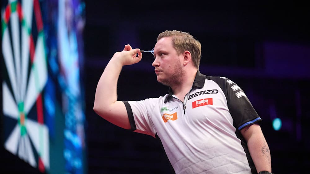 Hochkonzentriert in das Halbfinale bei der Darts-EM: Martin Schindler