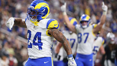 Die Rams in einem NFL-Spiel gegen die Raiders