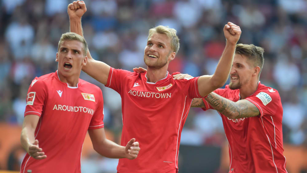 Der Joker sticht: Sebastian Andersson (Mitte) ist Union Berlins erster Bundesliga-Torschütze.