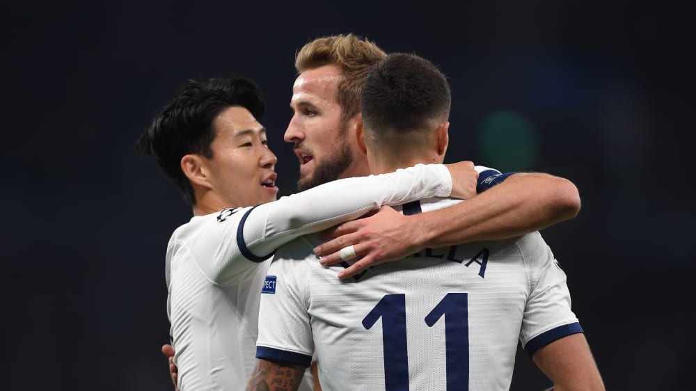 Furioses Trio bei Spurs-Sieg: (von links) Tottenhams Heung-Min Son, Harry Kane und Erik Lamela.