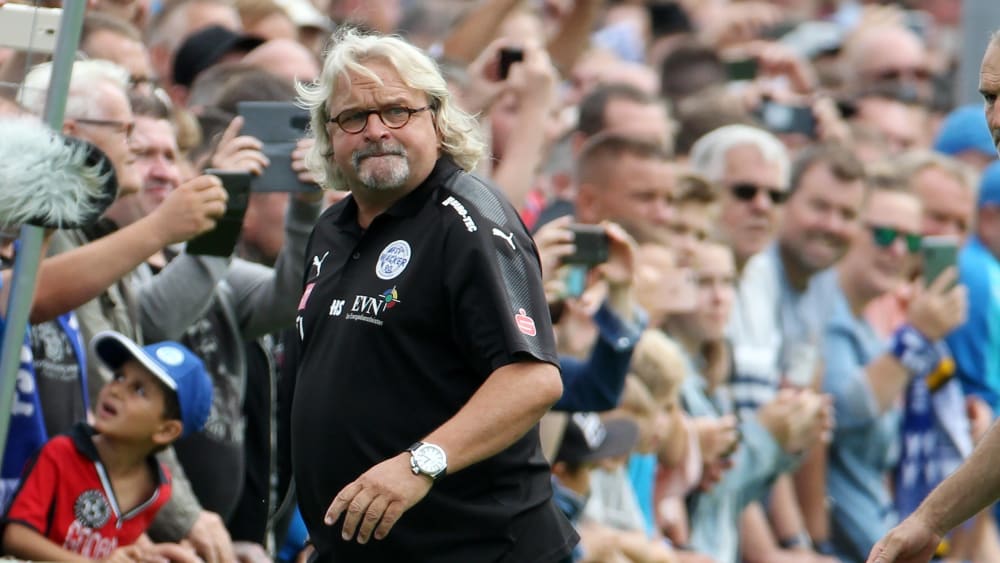 Stolz auf den Derbysieg: Trainer Heiko Scholz peilt mit Nordhausen den Aufstieg an.