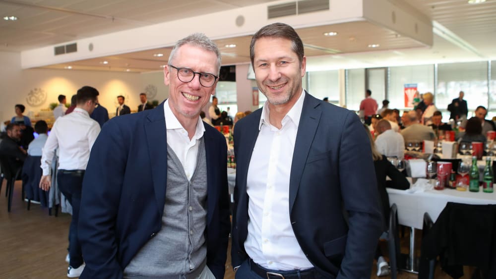 Peter Stöger mit Franco Foda (re.)