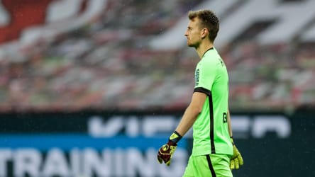 Lukas Hradecky will mit Bayer Leverkusen den DFB-Pokal gewinnen
