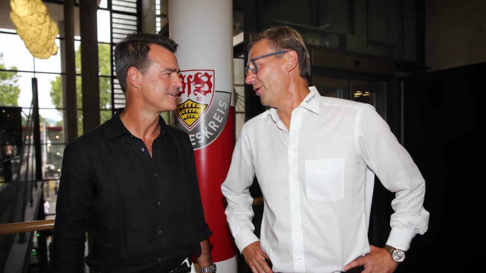 Deutliche Worte Richtung VfB-F&#252;hrungsriege: Thomas Berthold (l.) und Guido Buchwald.