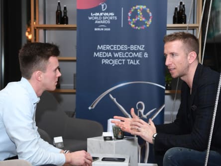 Gespräch in Berlin: Marc Janko mit kicker-Redakteur Mario Krischel.