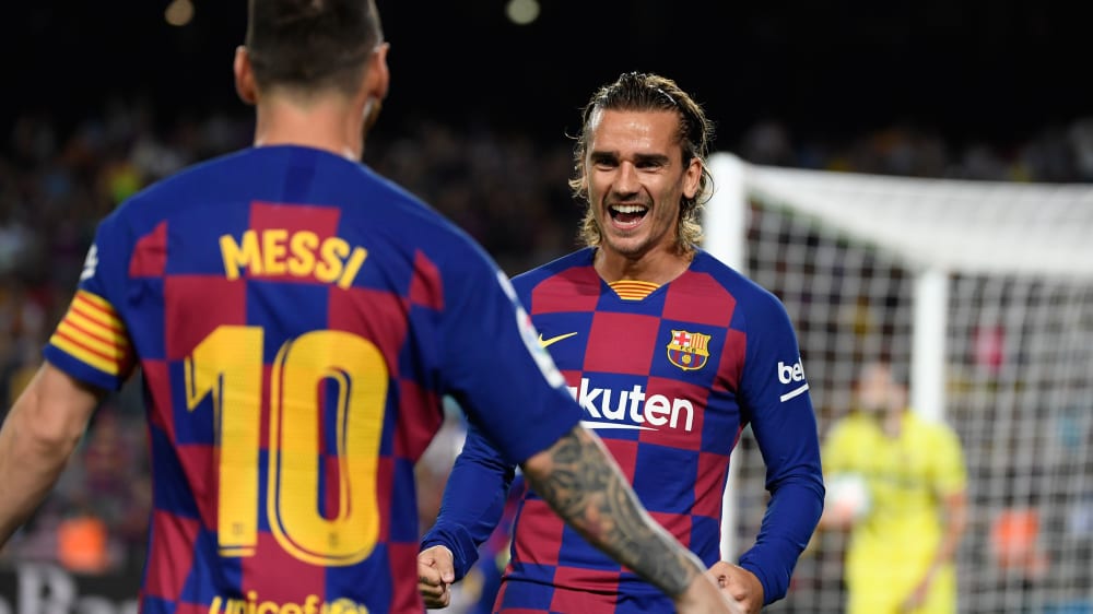 Erstmals gemeinsam in der Startelf - und gleich erfolgreich: Lionel Messi und Antoine Griezmann.