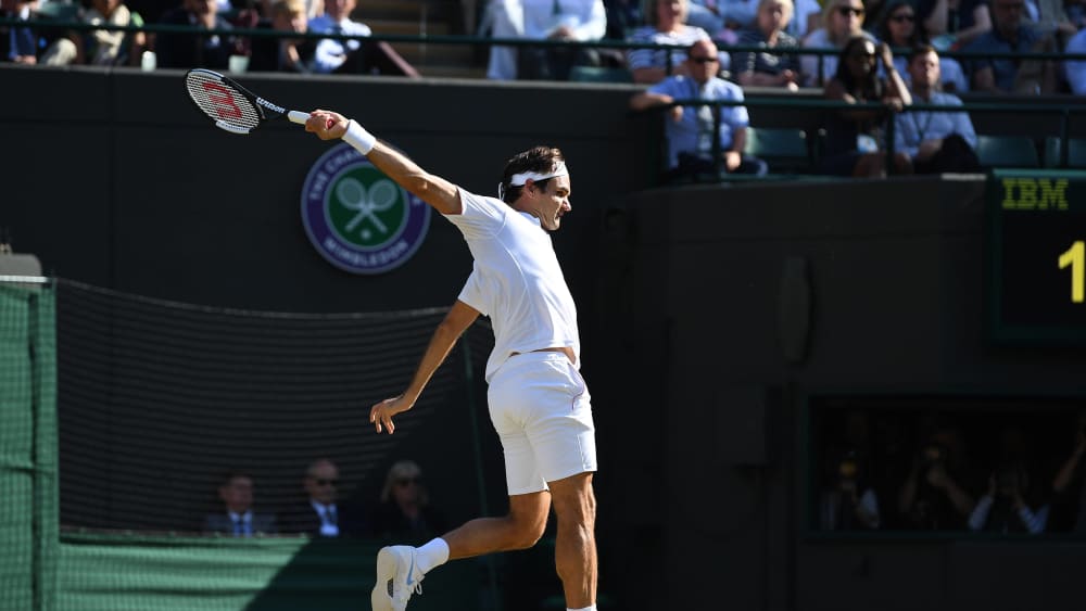 Holt er wieder zum großen Schlag in Wimbledon aus? Roger Federer.