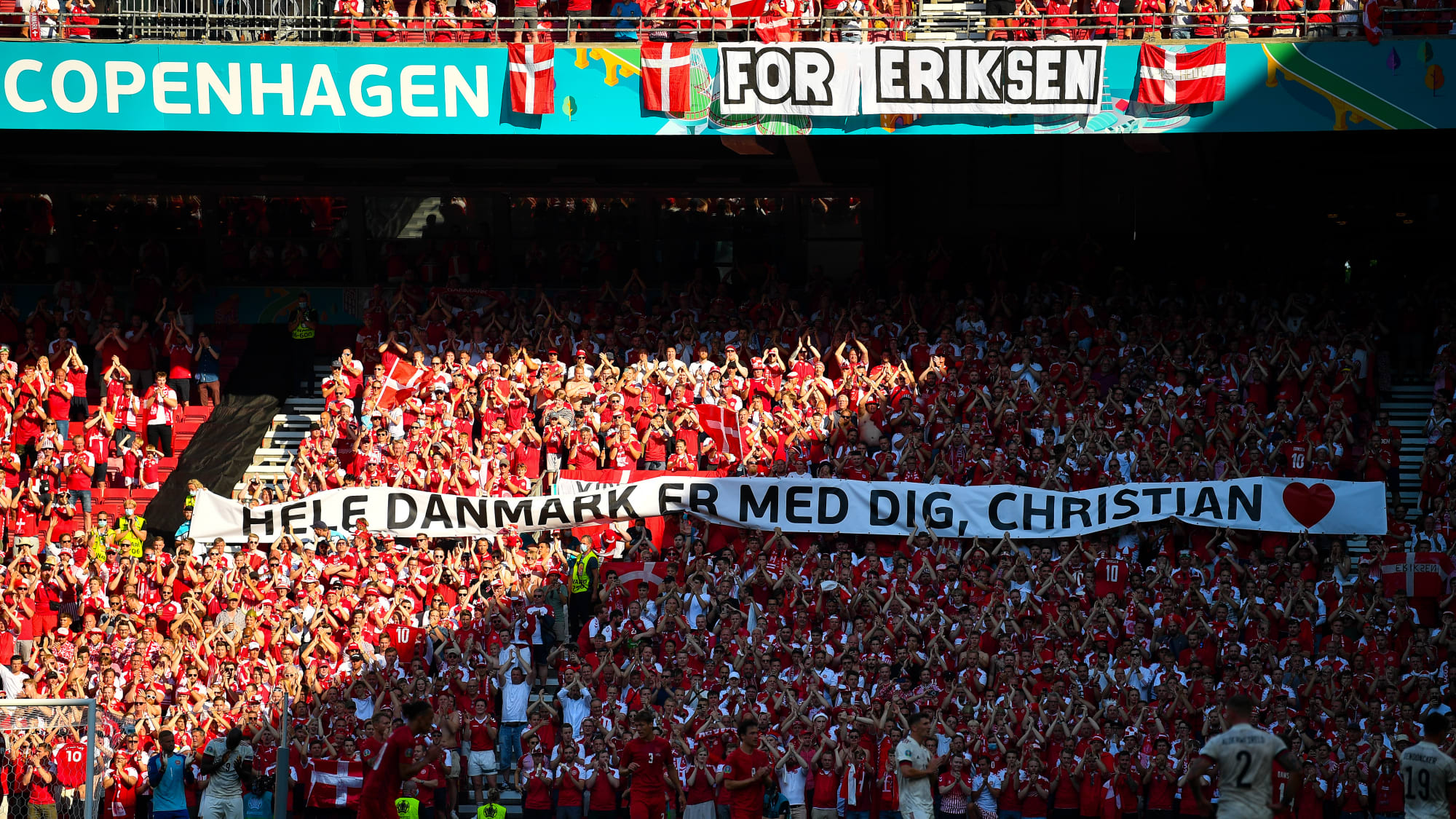Mut Und Zuspruch Kopenhagen Ganz Im Zeichen Von Eriksen Europameisterschaft Bildergalerie Kicker