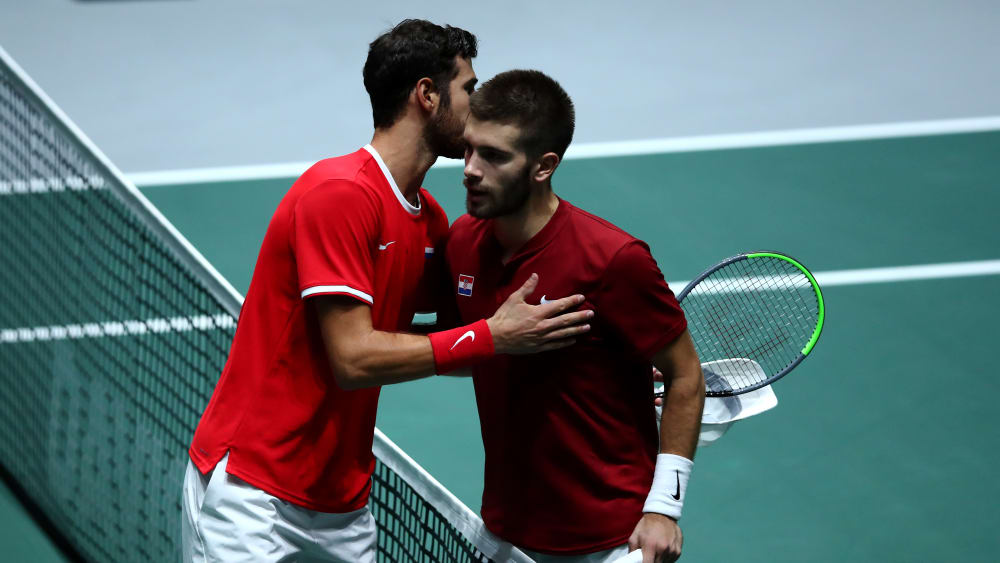 Karen Khachanov (l.) und Borna Coric