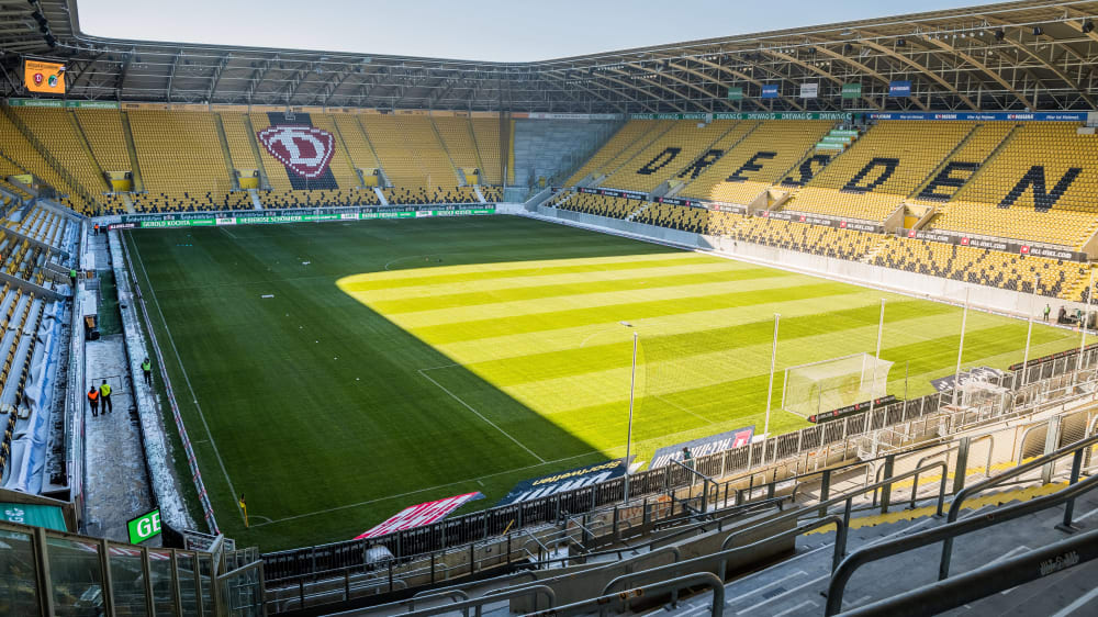 Hier k&#246;nnte Dynamo Dresden am Sonntag aufsteigen: das Rudolf-Harbig-Stadion.