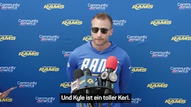 L.A.-Rams-Coach Sean McVay spricht über den Unfall von Kyle Shanahan: Das Wichtigste sei, dass es ihm gut gehe und er wünscht seinem Freund und NFL-Kollegen eine schnelle Genesung