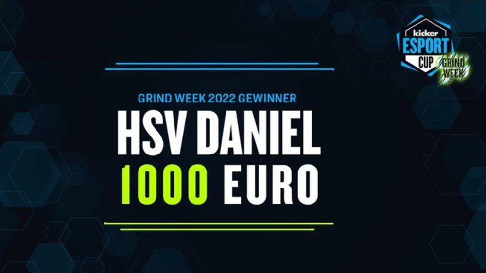 HSV-eSportler Daniel 'HSV Daniel' Dwelk sicherte sich bei der Grindweek den Sieg.