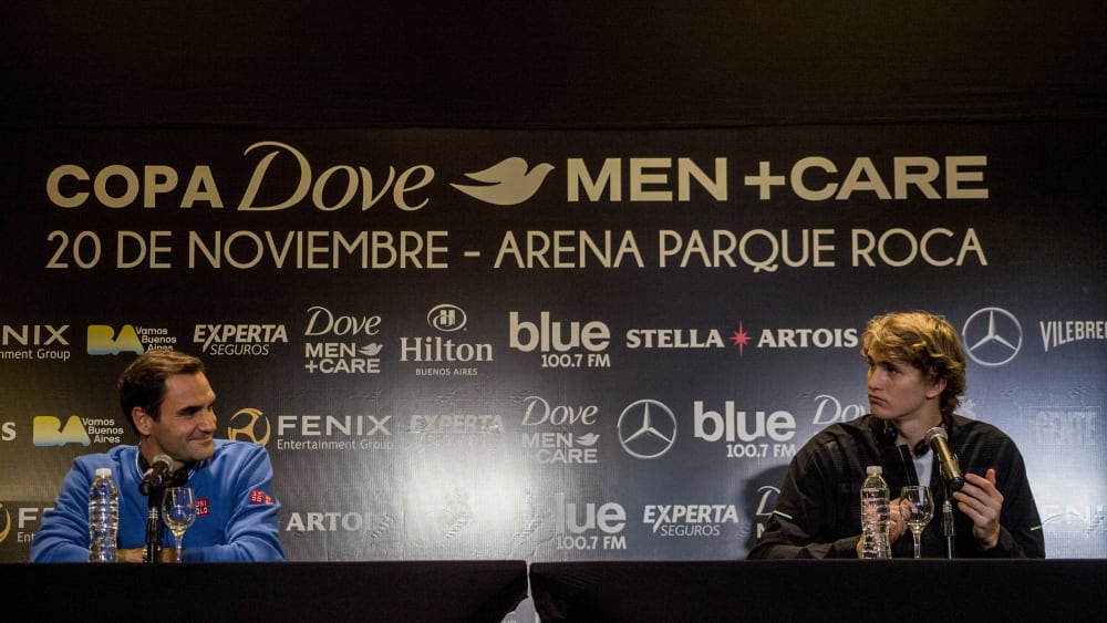 Roger Federer (l.), Alexander Zverev