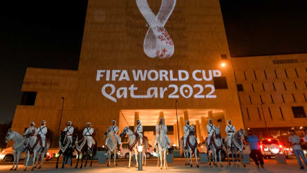 Emblem der FIFA-WM 2022 in Doha