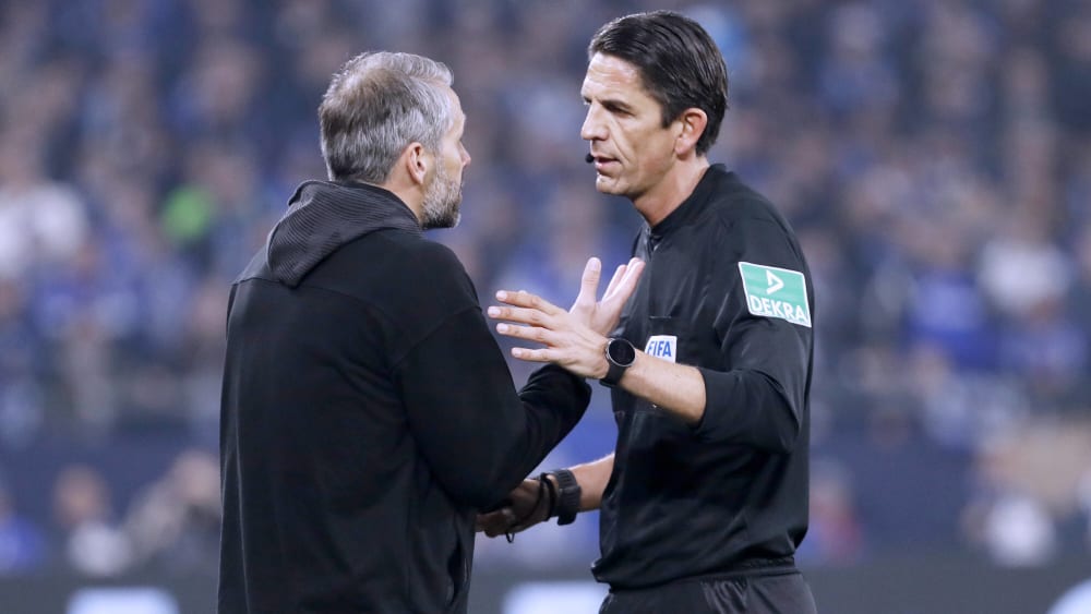 Marco Rose und Deniz Aytekin