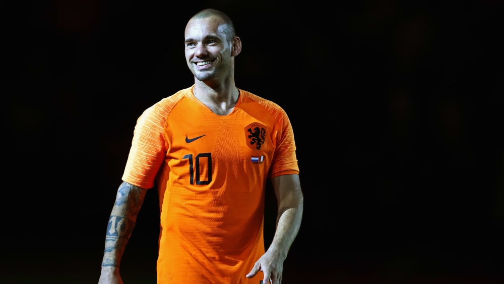 Bei seiner Verabschiedung in der Nationalelf gegen Peru: Wesley Sneijder.