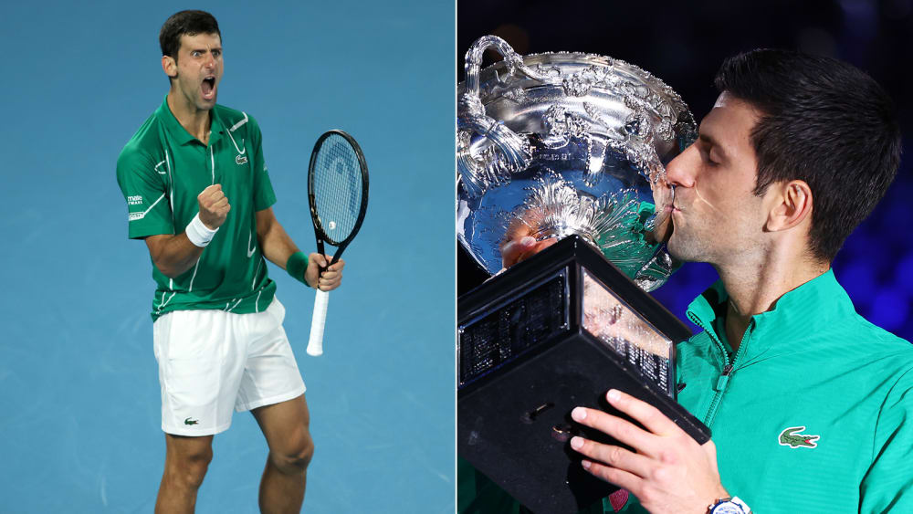 Novak Djokovic im Finale gegen Dominik Thiem