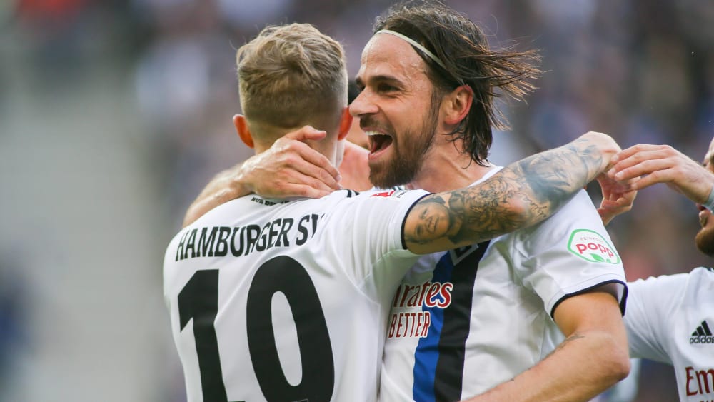 Die HSV-Flügelflitzer Sonny Kittel und Martin Harnik