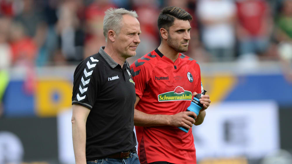 Trainer Christian Streich und Vincenzo Grifo