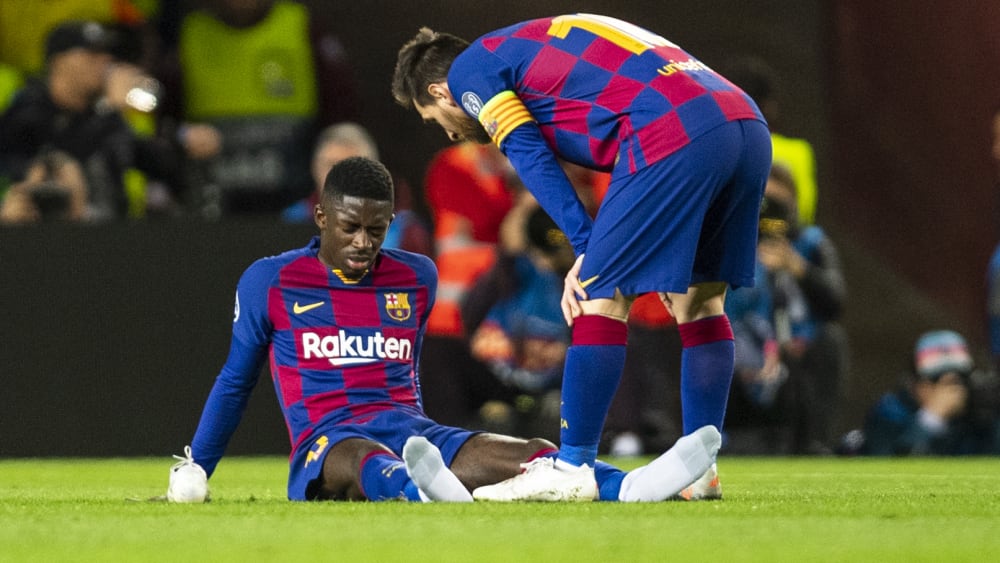 Ousmane Dembelé und Lionel Messi