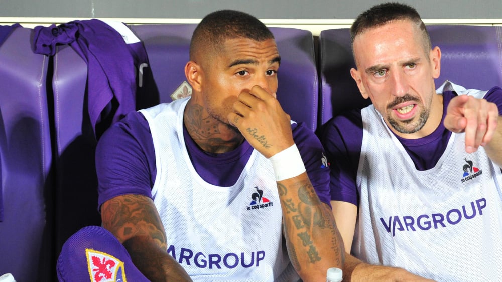 Doppeldebüt: Kevin-Prince Boateng (li.) und Franck Ribery kamen für Florenz von der Bank.