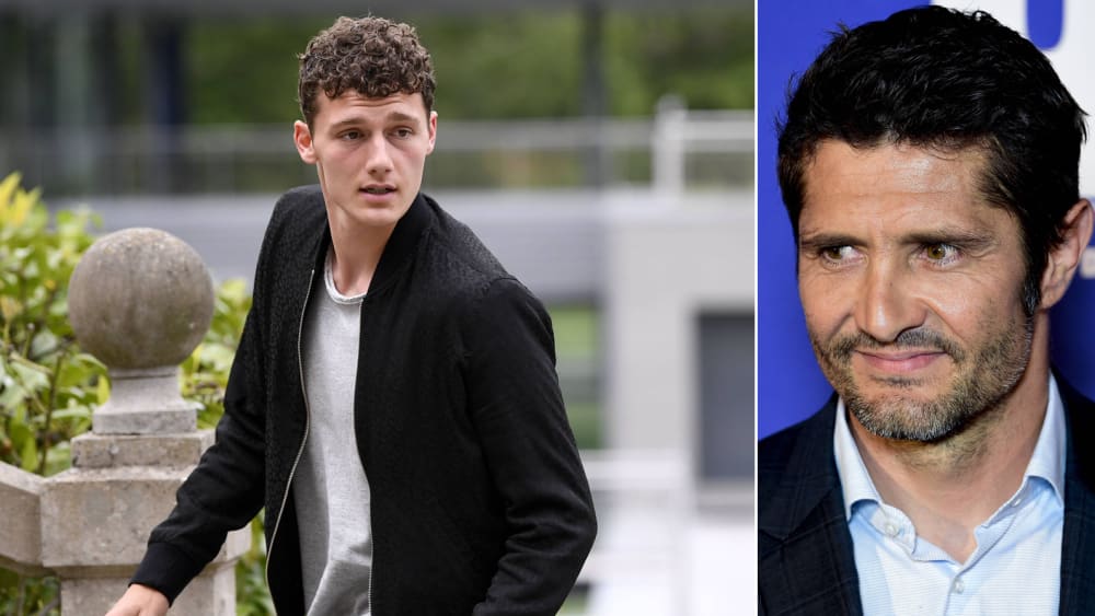 Benjamin Pavard und Bixente Lizarazu (r.)